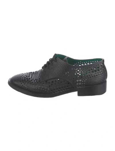 Pre-owned Balenciaga Leather Oxfords In Black