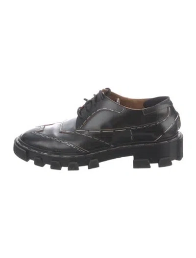 Pre-owned Balenciaga Leather Oxfords In Brown