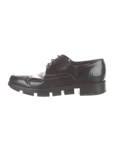 Pre-owned Balenciaga Leather Oxfords In Grey