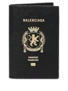 Balenciaga Passport Matte Soft Leather Phone Holder In Black
