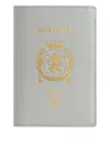 Balenciaga Leather Passport Holder In Gray