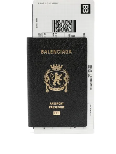 BALENCIAGA LEATHER PASSPORT WALLET