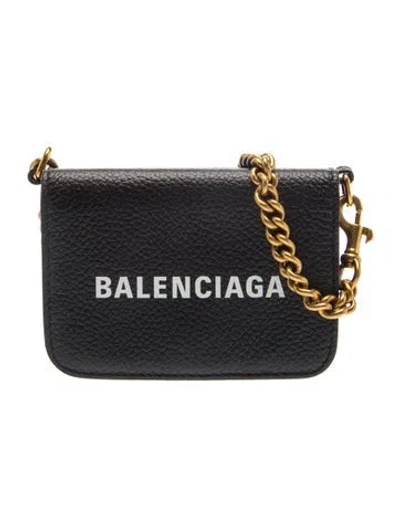 Pre-owned Balenciaga Leather Pouch Mini In Black