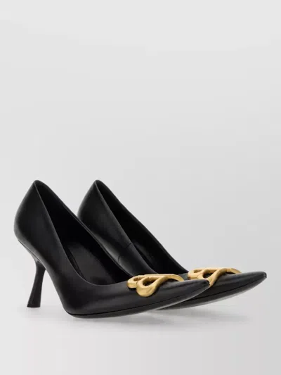 Balenciaga Leather Pumps In Black