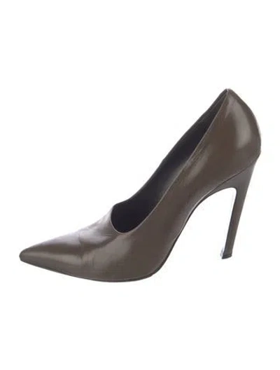 Pre-owned Balenciaga Leather Pumps In Green