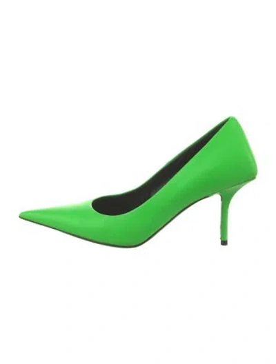 Pre-owned Balenciaga Leather Pumps In Green