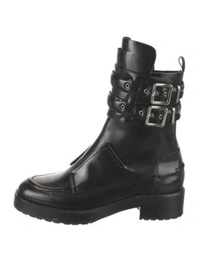 Pre-owned Balenciaga Leather Rain Boots In Black