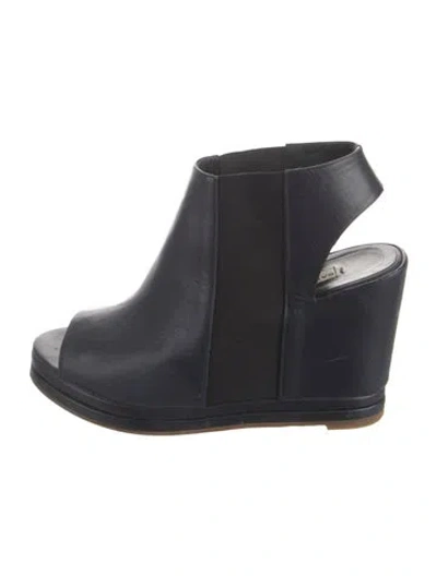 Pre-owned Balenciaga Leather Rain Boots In Blue