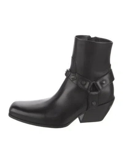 Pre-owned Balenciaga Leather Rain Boots W/ Tags In Black