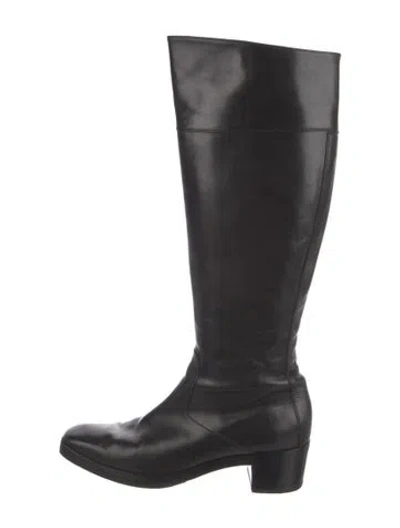 Pre-owned Balenciaga Leather Riding Boots In Black