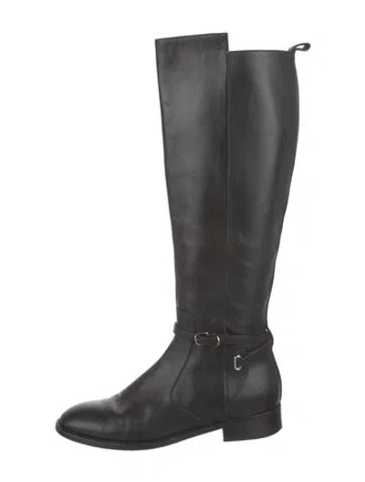 Pre-owned Balenciaga Leather Riding Boots In Black