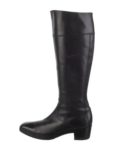 Pre-owned Balenciaga Leather Riding Boots In Black