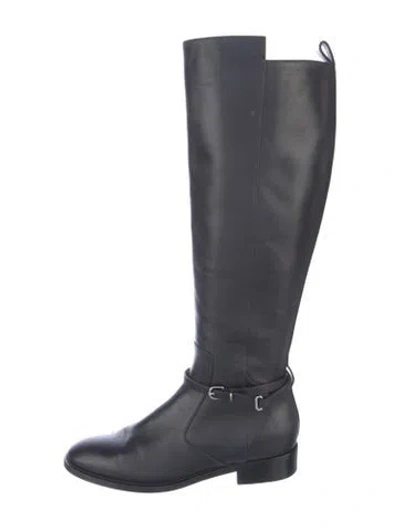 Pre-owned Balenciaga Leather Riding Boots In Black