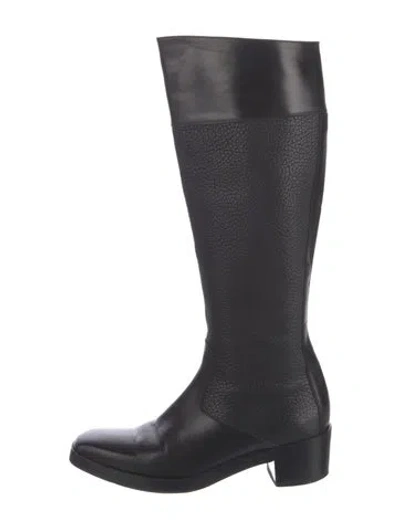 Pre-owned Balenciaga Leather Riding Boots In Black