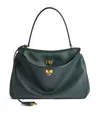 Balenciaga Rodeo Medium Leather Top-handle Bag In 3614 Pine Green