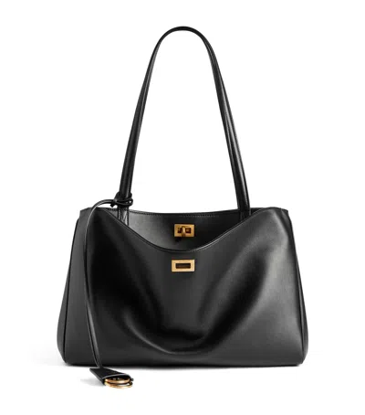 Balenciaga Leather Rodeo Tote Bag In Black