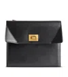Balenciaga Rodeo Flap Leather Card Holder In Black