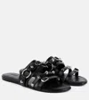 Balenciaga City Nappa Leather Flat Slides In Black