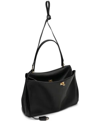 Balenciaga Leather Shoulder Bag In Black