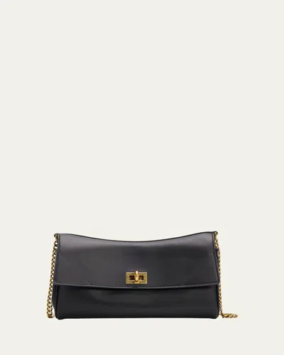 Balenciaga Leather Shoulder Bag In Black