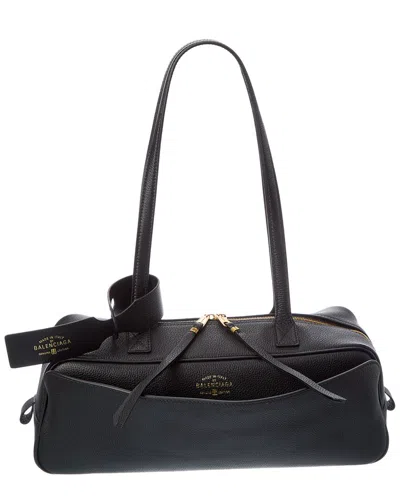 Balenciaga Leather Shoulder Bag In Black