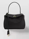 Balenciaga Leather Shoulder Bag With Flat Handle In Black