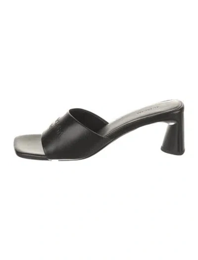 Pre-owned Balenciaga Leather Slides In Black