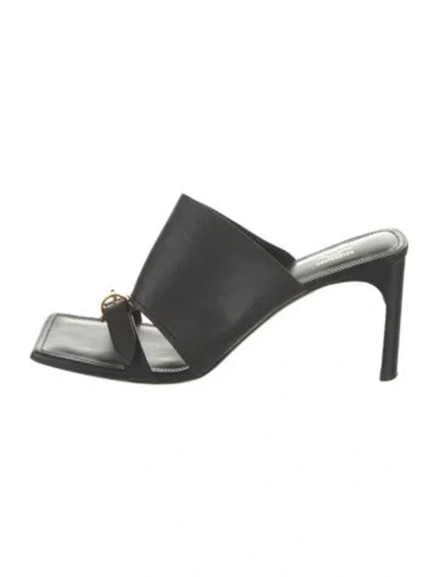 Pre-owned Balenciaga Leather Slides In Black