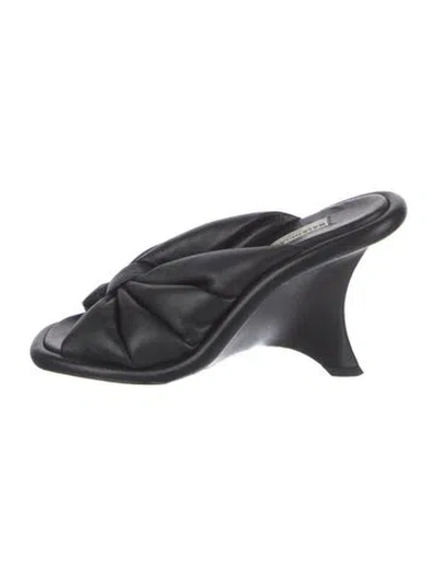 Pre-owned Balenciaga Leather Slides In Black