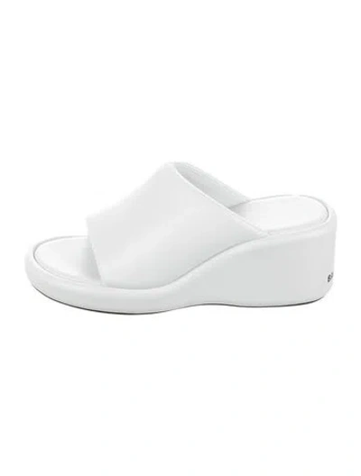 Pre-owned Balenciaga Leather Slides In White