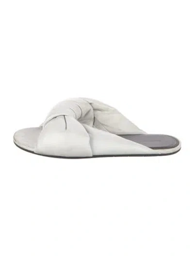 Pre-owned Balenciaga Leather Slides In White