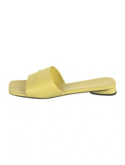 Pre-owned Balenciaga Leather Slides In Yellow