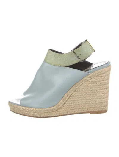 Pre-owned Balenciaga Leather Slingback Pumps In Blue