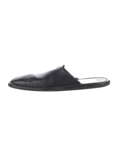 Pre-owned Balenciaga Leather Slippers In Black