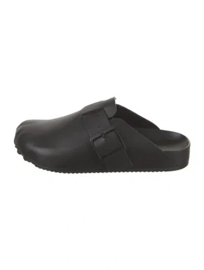 Pre-owned Balenciaga Leather Slippers In Black