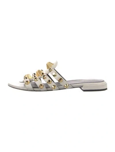 Pre-owned Balenciaga Leather Studded Accents Flats In Multi