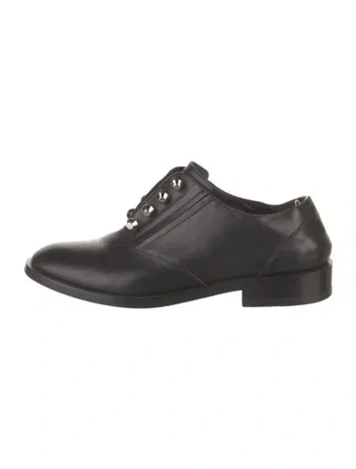 Pre-owned Balenciaga Leather Studded Accents Oxfords In Black