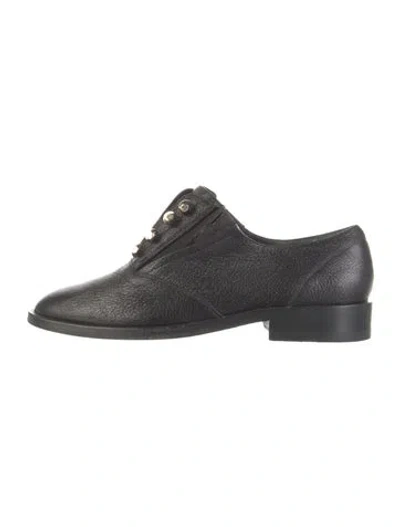 Pre-owned Balenciaga Leather Studded Accents Oxfords In Black