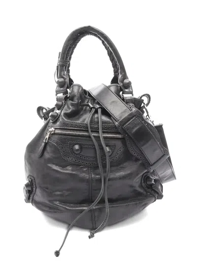 Pre-owned Balenciaga Leather Tote Bag In Black