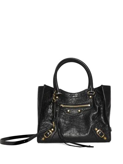 Balenciaga Leather Tote Bag In Black