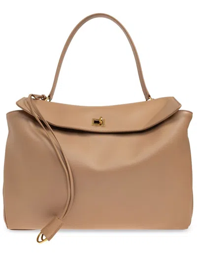 Balenciaga Large Rodeo Tote Bag In Neutrals