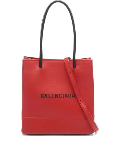 Pre-owned Balenciaga Leather Tote Bag In Red