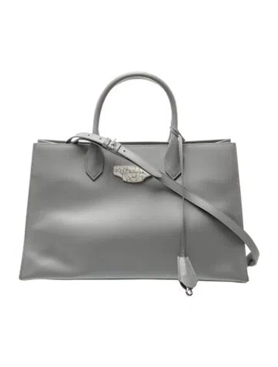 Pre-owned Balenciaga Leather Tote In Grey