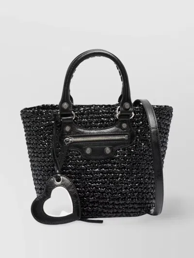 Balenciaga Black Le Cagole Panier Small Tote Bag