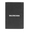Balenciaga Leather Vertical Wallet In Black