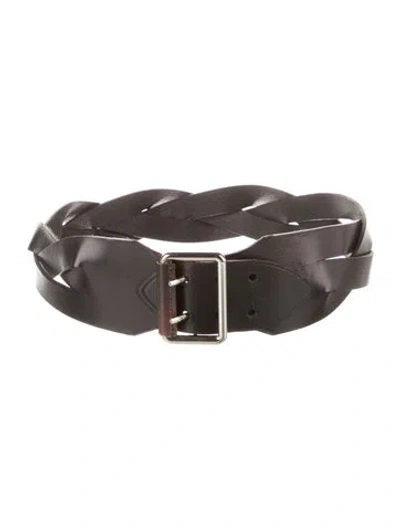 Pre-owned Balenciaga Leather Waist Belt In Black