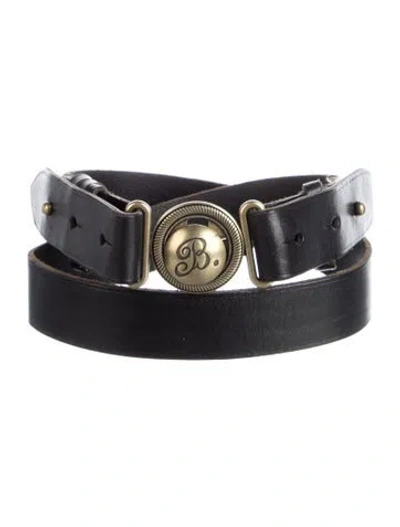 Pre-owned Balenciaga Leather Waist Belt In Black