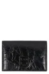 Balenciaga Leather Wallet In Black