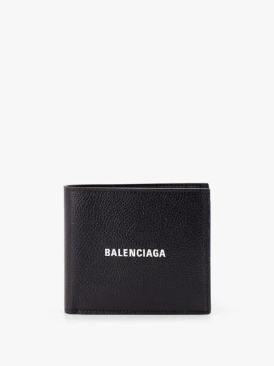 Balenciaga Leather Wallet In Black