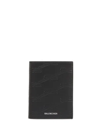 Balenciaga Leather Wallet In Black